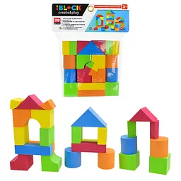 М'який розвивальний конструктор iBlock create & play з EVA, 25 деталей (PL89902)