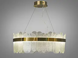 Підвісна люстра Diasha 803/600SGD кругла LED-модель у золотому кольорі, потужність 120 Вт, діаметр 58 см - мініатюра 2
