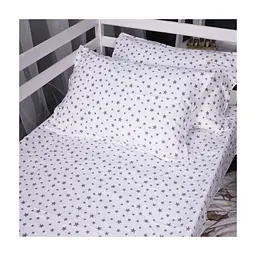 Постільна білизна MirSon 016 White Stars Фланель 143х210 полуторний (2200009652103) - мініатюра 7