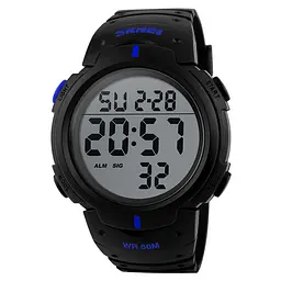Чоловічий наручний годинник 1068BU Black-Blue Skmei acs0030865