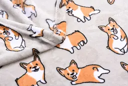 Плед Ardesto Flannel 200х160 см коргі сірий (ART0109PB) - мініатюра 4