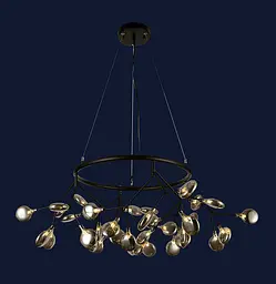 Люстра стельова LED Levistella 918LP263-36 BK+BK, 36W, чорний метал, сучасний стиль - мініатюра 2