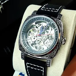 Механічні Наручний годинник скелетон з автопідзаводом Skmei 9271 Black, 9271BK (18388) - мініатюра 5
