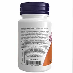 Мелатонін 5мг, Melatonin 5 mg NOW foods, 60 вегетаріанських капсул - мініатюра 3
