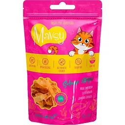 Ласощі для котів Mavsy Salmon Strips з в’яленого дикого лосося 50 г