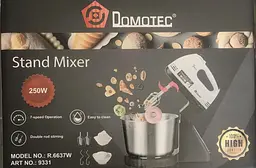 Міксер кухонний стаціонарний з металевою чашею Domotec MS-6637W 2L 250W - мініатюра 3