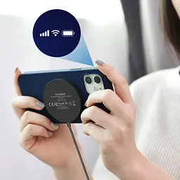 Бездротовий зарядний пристрій Choetech T518-F-BK Wireless Magenetic Charger Black [101514] - мініатюра 5