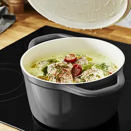 Tefal Кастрюля Tefal Air, з кришкою, 3.1л, алюміній, чорний - мініатюра 3