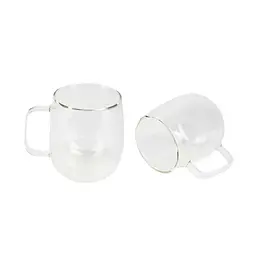 Набір склянних чашок Bergner Coffee & tea lovers 440 мл 2 шт (BG-20116-MM) - мініатюра 1