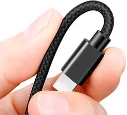 Кабель Baseus cafule Cable USB For iP 2.4A 1m Gray Black (CALKLF-BG1) - мініатюра 3