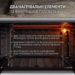 Електрична піч Perfelli MIRAGE 48 GREY - мініатюра 4