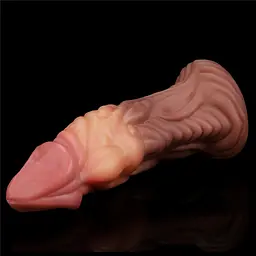 Фалоімітатор Dual-Layered Silicone Nature Cock 7.0'' 18 см коричневий - мініатюра 5