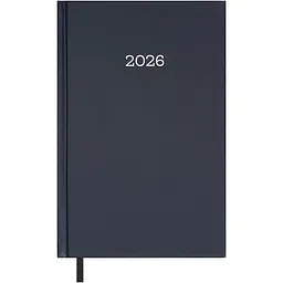 Щоденник датований Buromax Simple 2026 A5 бумвініл синій (BM.21166-02)