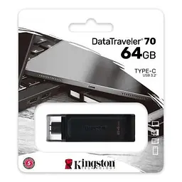 USB флеш накопичувач Kingston 64GB DataTraveler 70 USB 3.2 / Type-C (DT70/64GB) - мініатюра 3