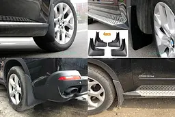 Бризковики для BMW X5 (E70) 2007-2013 Комплект 4 шт (для авто з бічними порогами) - мініатюра 8