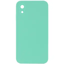 Чохол Silicone Case Square Full Camera Protective (AA) NOLOGO для Apple iPhone XR (6.1) Бірюзовий / Turquoise
