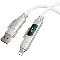 Дата кабель Hoco U152 Fortune 4in1 Type-C to Lightning/Type-C to USB 240W (1.2m) Light Gray - мініатюра 4