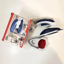 Дорожня міні праска з функцією вертикального відпарювача Mini Steam Iron HT-558B 1000Вт Синій - мініатюра 7
