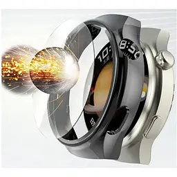 Чохол-бампер DK Пластик Gloss + плівка для Huawei Watch 4 Pro (black) - мініатюра 2