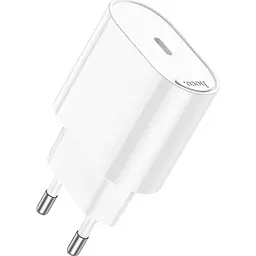 Мережевий зарядний пристрій Hoco C109A USB-C 20w White (6942007656658) [162329] - мініатюра 2