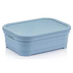 Кошик Idea Home Pyramid з кришкою 2.8 л 24x18.3x8.5 см блакитний (00637 Blue)