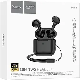 Бездротові навушники Hoco EW53 Lucky true wireless BT headset чорні - мініатюра 3