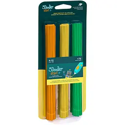 Набір стрижнів для 3D-ручки Мікс 3Doodler Start 3DS-ECO-MIX2-75 75 шт. Помаранчевий, жовтий, зелений