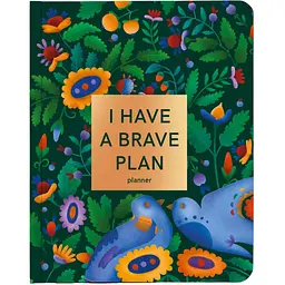 Блокнот для планирования Orner I have a brave plan цветы зеленый