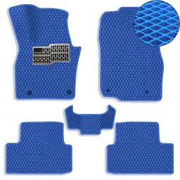 Килимки в салон 3D EVA для Mazda CX 50 2023- з підп'ятником Синьо-Синій кант 5 шт