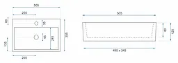 Умивальник Rea Valeria N накладний білий REA-U5000, Білий - мініатюра 5