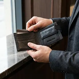Чоловічий гаманець зручного розміру ST Leather 22471 чорний - мініатюра 2