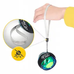 Тренажер для кисті та зап'ятстя 4FIZJO Power Ball гіроскопічний Blue/Yellow (P-5905973402224) - мініатюра 4