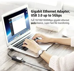 Адаптер мережева карта Ugreen Usb 3.0 Gigabit Ethernet Adapter зовнішня (UGR-20256) - мініатюра 3