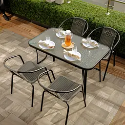 Комплект садових меблів 4Points Siena-4 з прямокутним столом 120x70x70 см - мініатюра 2