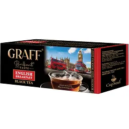 Чай чорний Graff English Breakfast в пакетиках 50 г (25 шт. х 2 г) 