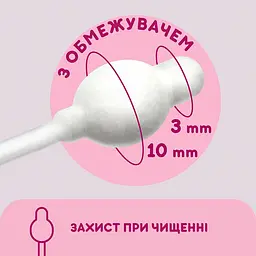 Дитячі ватні палички Smile Baby з обмежувачем 60 шт. - мініатюра 3