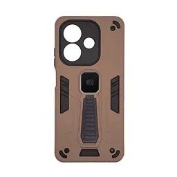 Чехол для OPPO A40 4G/A3x 4G/A3 4G/A40m 4G, Proover, коричневый, с подставкой и магнитом, противоударный, ударопрочный, бронированный, панель-накладка, защита всего корпуса, термополиуретан (TPU) + поликарбонат (PC), ArmorStandart (ARM86032)