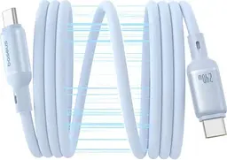 Кабель Baseus PicoGo Magnetic Liquid Silicone Type-C to Type-C 240W (1m) blue (P10376800311-00) - мініатюра 2