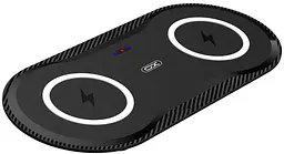Бездротовий зарядний пристрій XO WX025 20 вт для 2 пристроїв wireless fast charger чорний - мініатюра 2