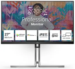 Монiтор 27" Q27U3CV Black AOC teh0027387