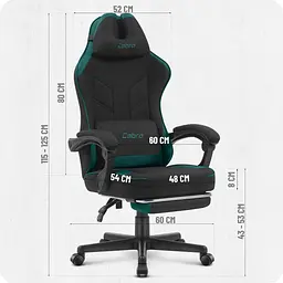 Крісло Cabro C504 Black-Green тканина - мініатюра 10