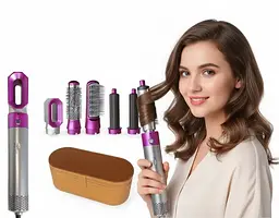 Фен-мультистайлер для укладання волосся No brand Hot AIR Styler Рожевий (1771627973) - мініатюра 7