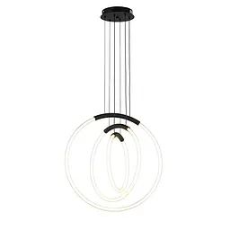 Люстра стельова LED Levistella 7812022 (300+400+500) BK, 30W, чорний, сучасний стиль, діаметр 300+400+500 мм - мініатюра 2
