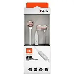 Навушники провідні - гарнітура JBL T290 Rose Gold (JBLT290RGD) - мініатюра 2