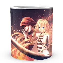 Кухоль GeekLand Ангел кровопролиття Satsuriku no Tenshi Рейчел і Зак у палаючому вогні SNT 02.010 330 мл білий - мініатюра 2
