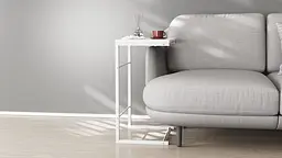 Столик Террі Ferrum-decor 650x440x330 Білий метал ДСП Білий 16 мм (FRD-104655) - мініатюра 3