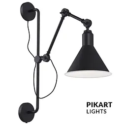 Настінне бра Buco long PikArt арт. 5273 чорний/білий