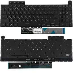 Клавіатура для ноутбука ASUS (FA617 series) rus чорний без фрейму підсвічування клавіш