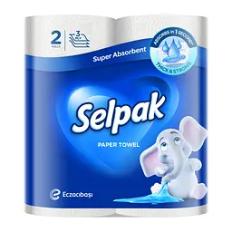 Паперові рушники Selpak 3 шари 80 відривів 2 рулони (8690530015029)