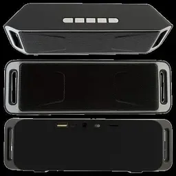 Колонка портативна UKC G62 10Вт USB AUX FM Bluetooth чорна (ЦУ-00034841) - мініатюра 3